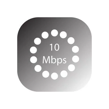 Mbps speedometer icon vector Stock Illustration