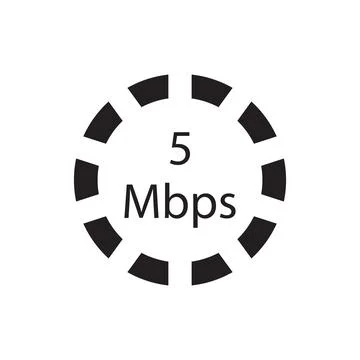 Mbps speedometer icon vector Stock Illustration