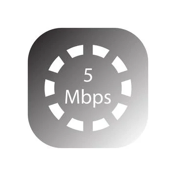 Mbps speedometer icon vector 库存插图