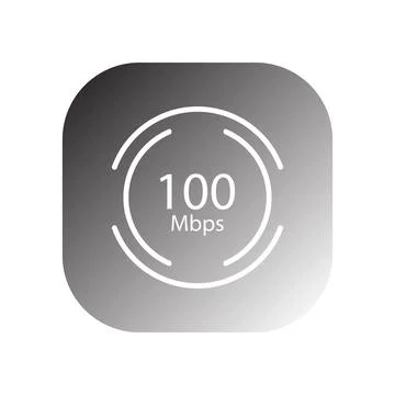 Mbps speedometer icon vector Stock Illustration
