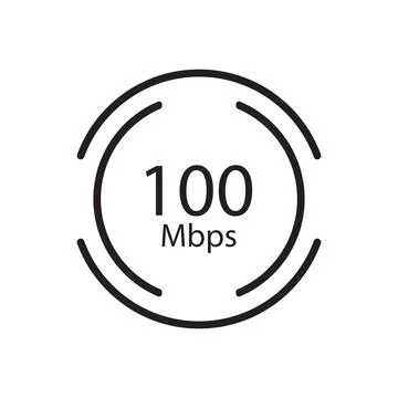 Mbps speedometer icon vector イラスト素材