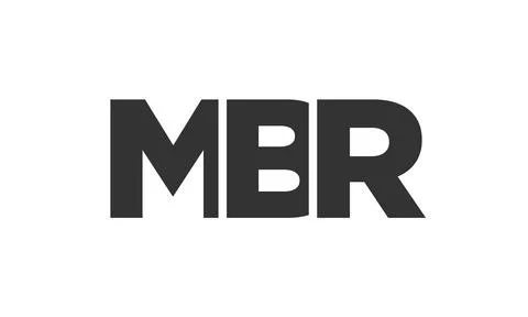 MBR logo design template with strong and modern bold text. Initial based ve.. Stock Illustration
