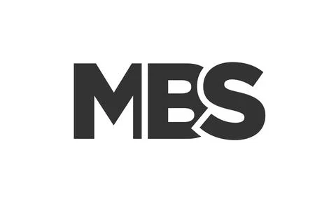 MBS logo design template with strong and modern bold text. Initial based ve.. Stock Illustration