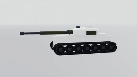 Mbt military 3d loop white background 3D animation seamless loop Stock Footage 341849758