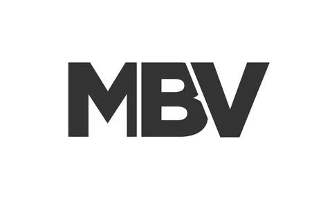 MBV logo design template with strong and modern bold text. Initial based ve.. Stock Illustration