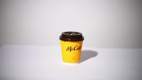Mc Coffe on white background Stock Footage 239845887