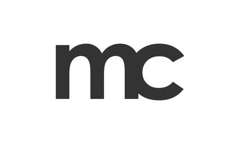 MC creative geometric initial based modern and minimal logo. Letter m c tre.. Stock Illustration