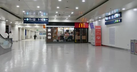 Mc donald's store front view with logo, Dalian, China, 9.2.24 Experience Dalian Stock Footage 264558771