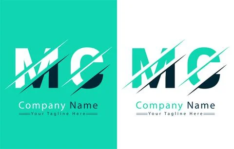 MC Letter Logo Design Template. Vector Logo Illustration Stock Illustration