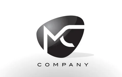 MC Logo.  Letter Design Vector. Illustrazione stock