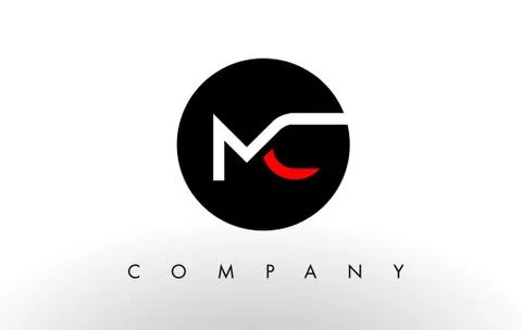 MC Logo.  Letter Design Vector. Illustrazione stock
