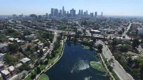 Mcarthur park drone Stock Footage 55276414