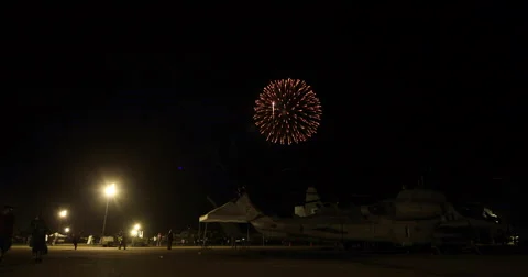 MCAS Miramar Fireworks 3 Stock Footage 56082880