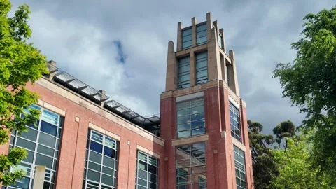 The McClay Library - Modern Brick Architecture at Queen's University Belfast. Stock Footage 338221876