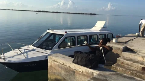 McClean Town Ferry Dock Bahamas Stock Footage 135983644