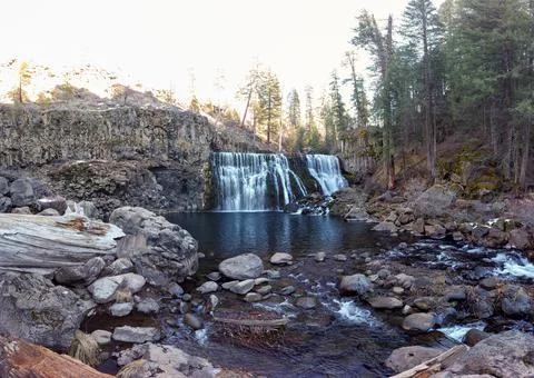 McCloud Middle Falls Stock Photos