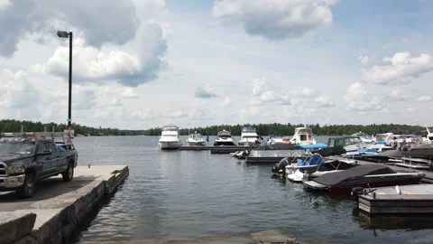 McCracken's Landing Docks Stoney Lake On... | Stock Video | Pond5