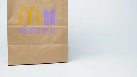 McDonald The BTS Army Meal Stock Footage 155316636