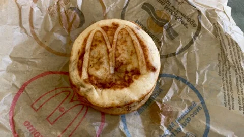 McDonald's Chicken McGriddles for Breakfast Video stock 230720275