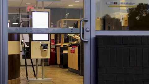 McDonalds drive thru looking inside thro... | Stock Video | Pond5