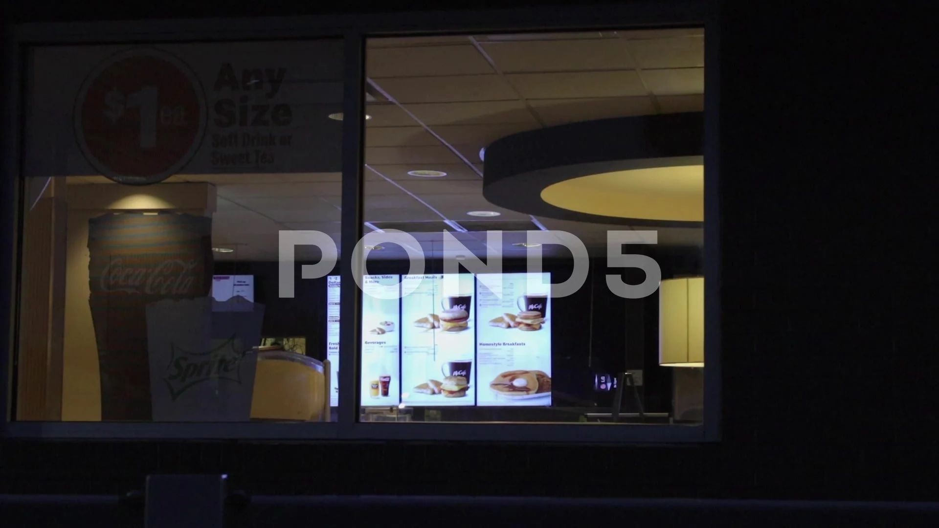 McDonald's McDrive window order services, Stock Video