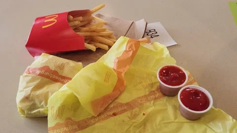 McDonald's Fast Food Restaurant Tabletop... | Stock Video | Pond5