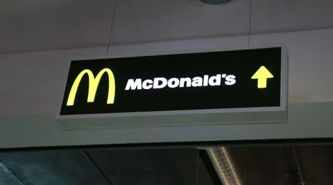 McDonald's restaurant pointer Stock Footage 67043130