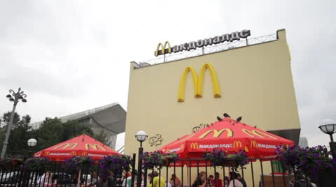 McDonalds in Russia Stock Footage 23729695