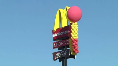 McDonald's sign Stock Footage 8828468