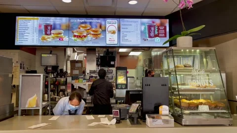 McDonald's Worker Stock Footage 230719046