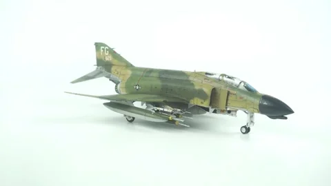 McDonnell Douglas F-4 Phantom II Airplane Assembly Model. Stock Footage 314597469