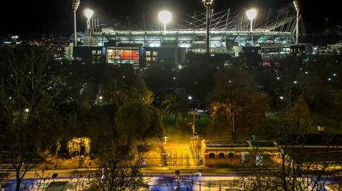 MCG Night Game night. Video stock 27930738