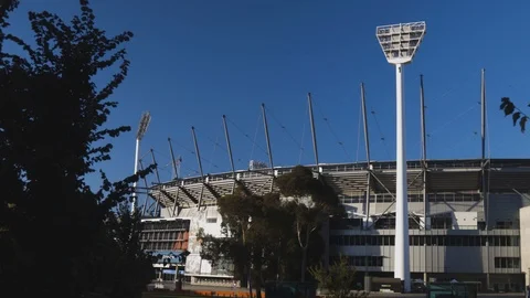 MCG Wide shot sliding with trees in foreground Stock Footage 106600002