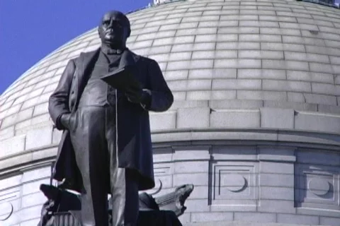 McKinleyMonument Statue Closeup Video stock 494567