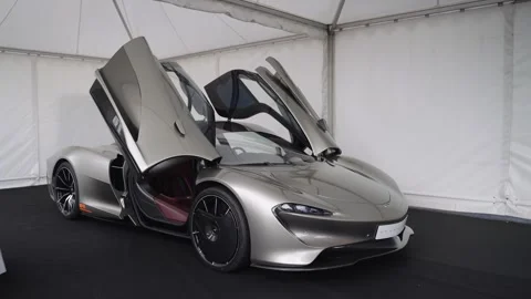 McLaren Speedtail on display Stock Footage 279971605