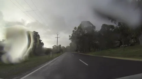 Mclaren Vale pov hyperlapse - drive in the rain Video stock 43166161