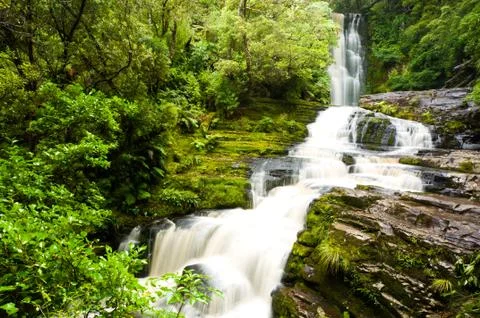 Mclean falls in the catlins Stock Photos