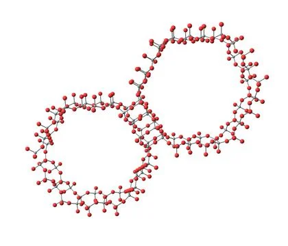 MCM-41 molecule isolated on white Stock Illustration