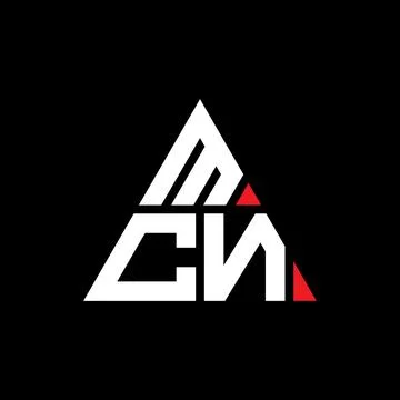 MCN triangle letter logo design with triangle shape. MCN triangle logo desi.. Stock Illustration