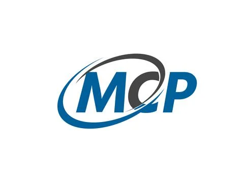 MCP letters creative modern elegant swoosh logo design Ilustración de archivo