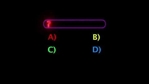 MCQ option select animation for quiz uI clean motion graphic 4K UHD with te.. Video stock 341675736