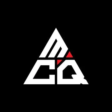 MCQ triangle letter logo design with triangle shape. MCQ triangle logo desi.. Stock Illustration