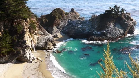 McWay Falls 1 | Big Sur, CA | Pfeiffer | HD Footage Stock Footage 189047323