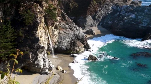 McWay Falls 2 | Big Sur, CA | Pfeiffer | HD Footage Stock Footage 189046312