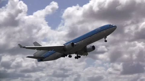 MD-11 taking off Stock Footage