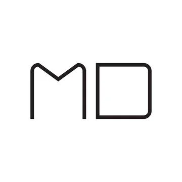 Md initial letter vector logo icon Ilustração Stock