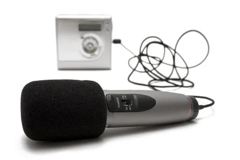 MD Recorder with Microphone 스톡 사진