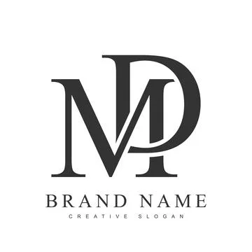 MD trendy logotype template. Initial letter m and d classic font style. Cre.. Stock Illustration