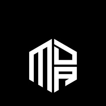 MDA logo MDA icon MDA monogram MDA letter minimalist Circle flat Unique mod.. Stock Illustration