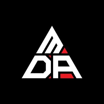 MDA triangle letter logo design with triangle shape. MDA triangle logo desi.. Stock Illustration